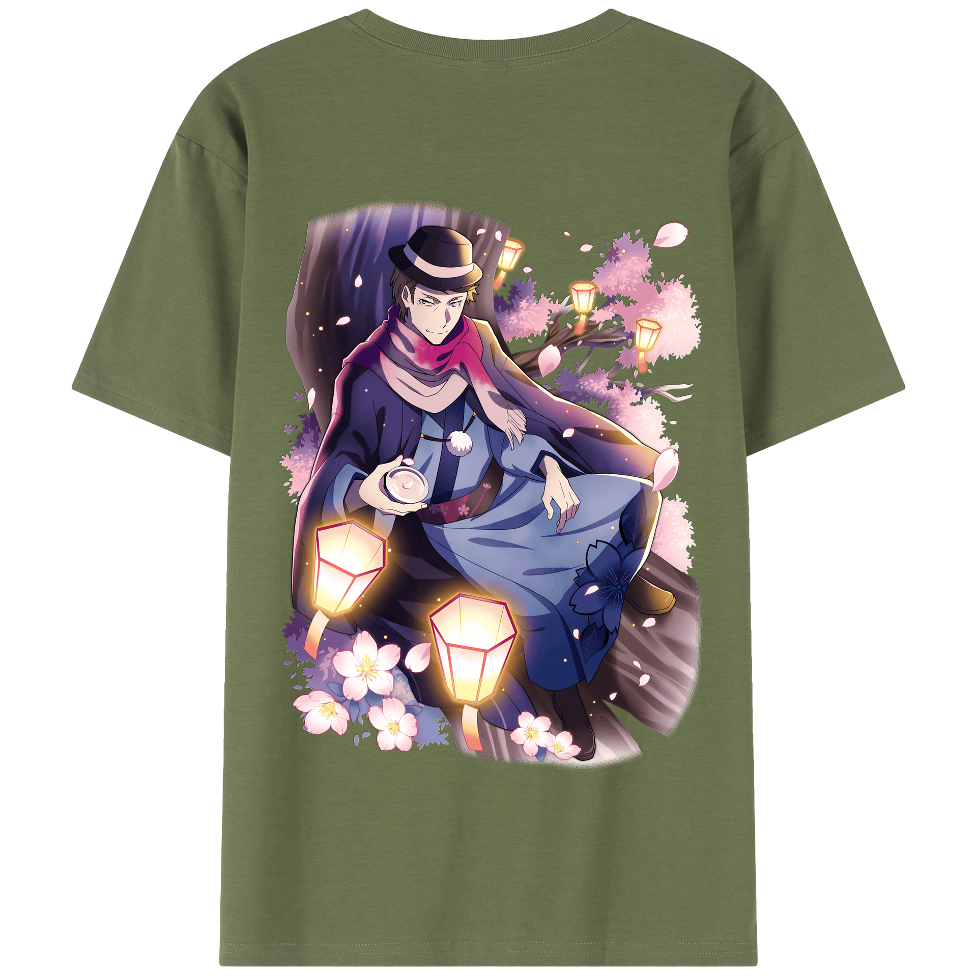 （画像用） 文豪ストレイドッグス Bungo Stray Dogs 綿100％半袖Tシャツ（背面プリント）